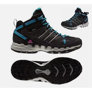 adidas Black and Blue Outdoor Adventure Hiking Boots